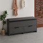 HANAH HOME Cipelarnik Cove Shoe Bench Anthracite - slika 2