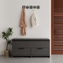 HANAH HOME Cipelarnik Cove Shoe Bench Anthracite - slika 1