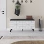 HANAH HOME Cipelarnik Dune Bench White - slika 1