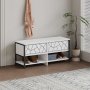 HANAH HOME Cipelarnik Inola Shoe Bench White - slika 2