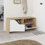 HANAH HOME Cipelarnik Nexus Shoe Cabinet Oak White - slika 1