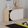 HANAH HOME Cipelarnik Nova Shoe Bench Oak White - slika 2
