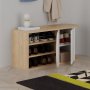 HANAH HOME Cipelarnik Nova Shoe Bench Oak White - slika 3