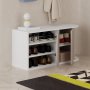 HANAH HOME Cipelarnik Nova Shoe Bench White Light Mocha - slika 3