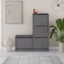 HANAH HOME Cipelarnik Dude Grey - slika 3