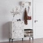 HANAH HOME Cipelarnik sa čivilukom Bred Carrara Marble - slika 2