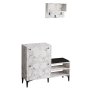 HANAH HOME Cipelarnik sa čivilukom Bred Carrara Marble - slika 4