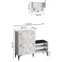 HANAH HOME Cipelarnik sa čivilukom Bred Carrara Marble - slika 5