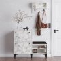 HANAH HOME Cipelarnik sa čivilukom Bred Carrara Marble - slika 1