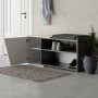 HANAH HOME Cipelarnik Fiona Bench Anthracite White - slika 2