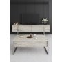 HANAH HOME Sto za dnevnu sobu Luxe Travertine Silver - slika 4