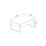 HANAH HOME Sto za dnevnu sobu Luxe Travertine Silver - slika 5