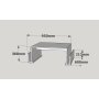 HANAH HOME Sto za dnevnu sobu Magazin White - slika 3