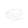 HANAH HOME Sto za dnevnu sobu Tab White Cordoba - slika 4