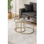 HANAH HOME Sto za dnevnu sobu Belarus Gold Glass 60 - slika 3