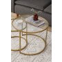 HANAH HOME Sto za dnevnu sobu Belarus Gold Glass 60 - slika 4