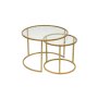 HANAH HOME Sto za dnevnu sobu Belarus Gold Glass 60 - slika 1