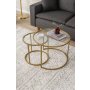 HANAH HOME Sto za dnevnu sobu Belarus Gold Glass 60 - slika 2