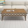 HANAH HOME Sto za dnevnu sobu City Walnut Cream - slika 3
