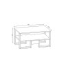HANAH HOME Sto za dnevnu sobu Golden White Walnut - slika 3