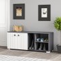 HANAH HOME Cipelarnik Sarandon Anthracite White - slika 1