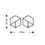 WALLXPERT Čiviluk Geometric - slika 2