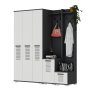 HANAH HOME Ormar za hodnik Asimo Ced Anthracite White - slika 4