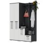 HANAH HOME Ormar za hodnik Asimo Deb Anthracite White - slika 4