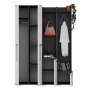 HANAH HOME Ormar za hodnik Asimo Deb Anthracite White - slika 5