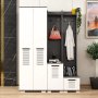 HANAH HOME Ormar za hodnik Asimo Deb Anthracite White - slika 1
