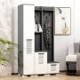 HANAH HOME Ormar za hodnik Asimo Ade Anthracite White - slika 2
