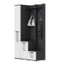 HANAH HOME Ormar za hodnik Asimo Ade Anthracite White - slika 4