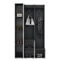 HANAH HOME Ormar za hodnik Asimo Ade Anthracite White - slika 5