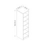 HANAH HOME Garderober Kale Raflı 190 Anthracite - slika 4