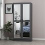 HANAH HOME Ormar Kale Mirror Anthracite 190 - slika 3
