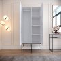 HANAH HOME Ormar Martin 2 White Black Gold - slika 2