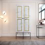 HANAH HOME Ormar Martin 2 White Black Gold - slika 1