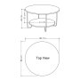 HANAH HOME Sto za dnevnu sobu Corro Coffee Table White - slika 3