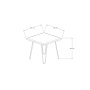 HANAH HOME Sto za dnevnu sobu Mahic Walnut - slika 4