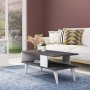 HANAH HOME Sto za dnevnu sobu Ayca Black White - slika 2
