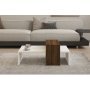 HANAH HOME Sto za dnevnu sobu Glow White Walnut - slika 3