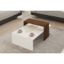 HANAH HOME Sto za dnevnu sobu Glow White Walnut - slika 4