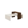 HANAH HOME Sto za dnevnu sobu Glow White Walnut - slika 1
