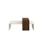HANAH HOME Sto za dnevnu sobu Glow White Walnut - slika 5