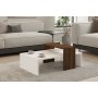 HANAH HOME Sto za dnevnu sobu Glow White Walnut - slika 2