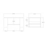 HANAH HOME Sto za dnevnu sobu Iris Freesia Marble - slika 3
