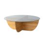 HANAH HOME Sto za dnevnu sobu Lily Wood Fume Oak - slika 1
