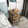 HANAH HOME Noćni stočić Alba Black Oak - slika 3