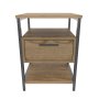 HANAH HOME Noćni stočić Alba Black Oak - slika 5