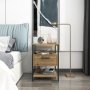 HANAH HOME Noćni stočić Alba Black Oak - slika 1